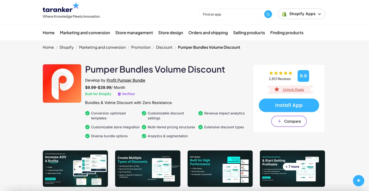 Find out more about Pumper Bundle Volume Discount app for your e-commerce business